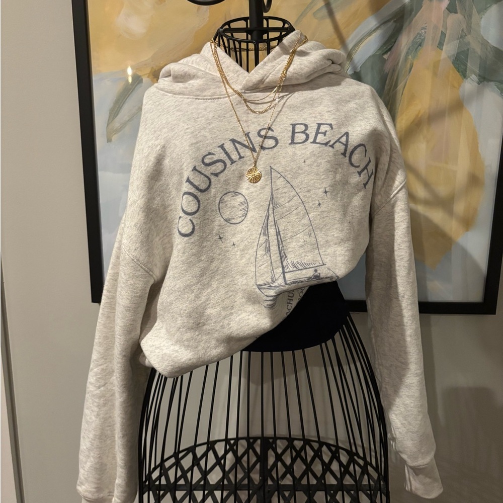 American Eagle Light Heather Gray Pullover Hoodie - image 1